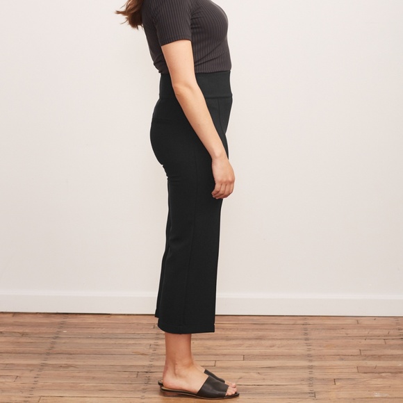 Brass Clothing Pants & Jumpsuits Cropped Pintuck Ponte Pant Brass